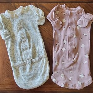 2 Newborn Convertible Gowns by Goumi